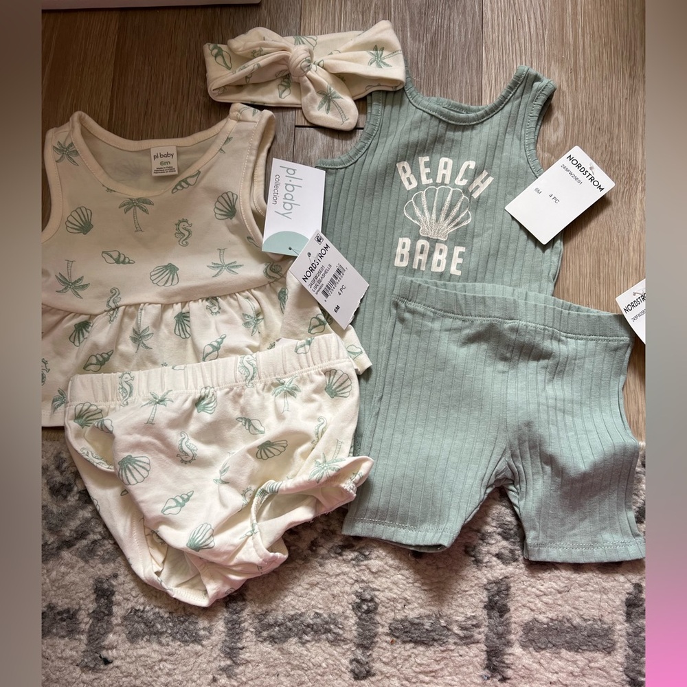 SALE❤️‍🔥NWT PL 5 pc Beach Babe Baby Outfit Set